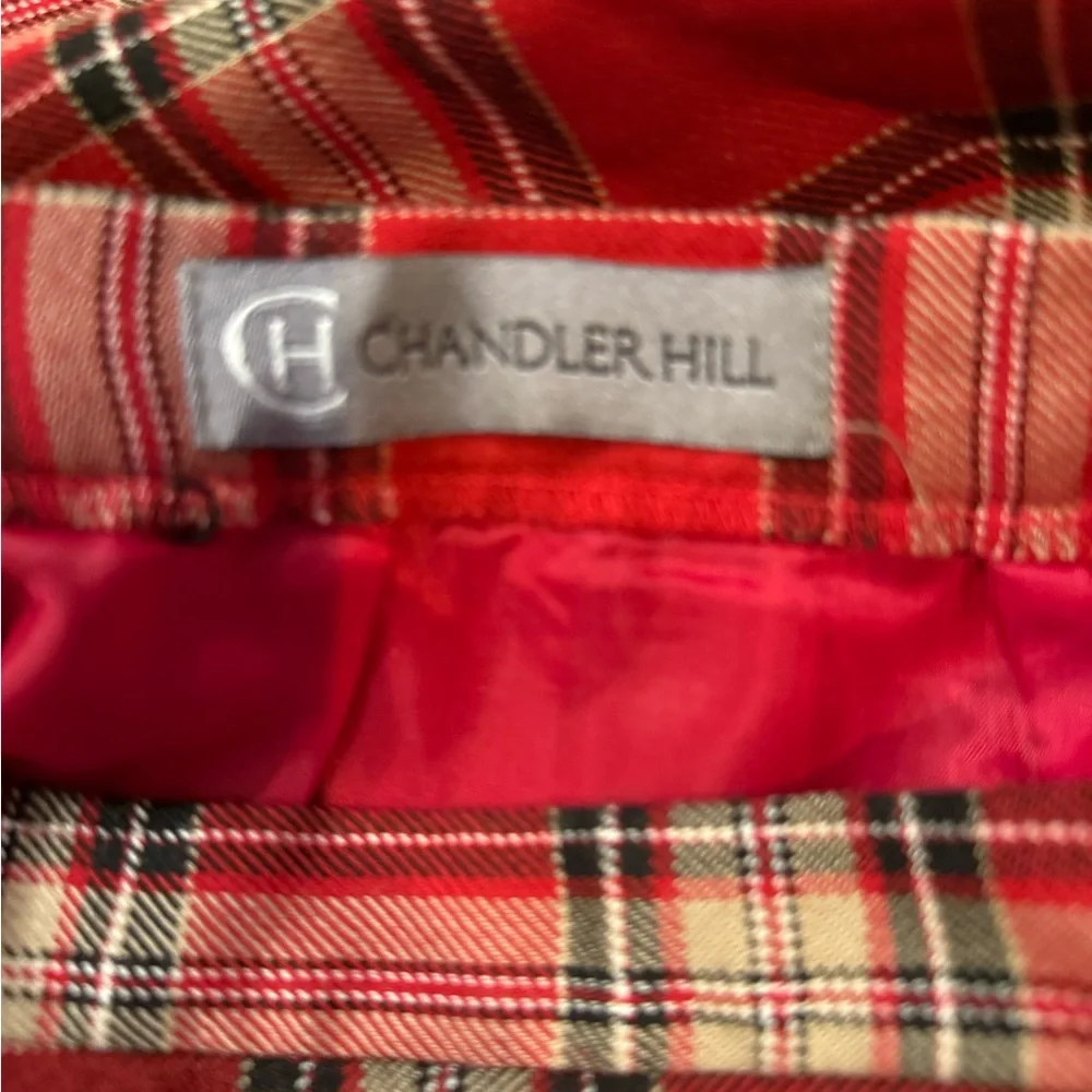 Red Plaid Tartan lined Women's Skirt scottish